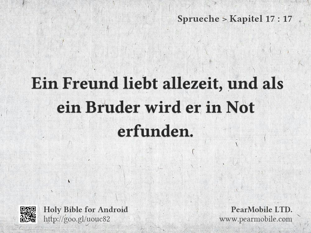 Sprueche, Kapitel 17:17